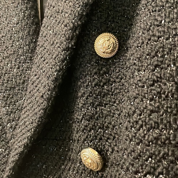 NWT Zara black with sparkle blazer, size small new with tags - Picture 3 of 12